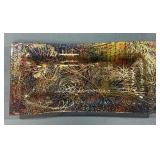 Higgins Gold Signature Fused Art Glass Tray