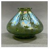 Antique Loetz Creta Papillon Iridescent Glass Vase