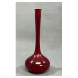 Mid-Century Modern Ruby Red Glass Bud Vase 9