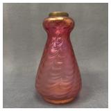 Franz Welz Pink Draped Art Glass Vase 6.5"