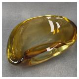 Alfred Barbini Murano Signed Honey Art Glass Bowl