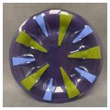 Vintage Higgins Fused Glass Plate, Signed, 12.5"