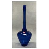 Thuringer Glaskunst Expertic Cobalt Blue Vase, 70s