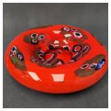 Colorful Murano Attributed Glass Console Bowl