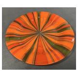 Higgins Gold Signature Fused Glass Sunburst Plate