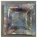 Higgins Gold Signature Fused Glass Square Bowl