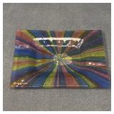 Small Vintage Higgins Fused Art Glass Tray