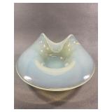 Light Blue Hand Blown Art Glass Bowl