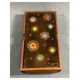 Higgins Wooden Box with Fused Glass Lid