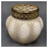 Loetz or Kralik Iridescent Cased Glass Posie Vase