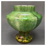 Art Nouveau Style Iridescent Glass Vase 5.5" Tall