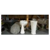 Decorative Glass and Milk Glass Vases