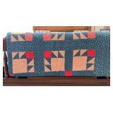 Handmade Bear Paw Pattern Patchwork Quilt