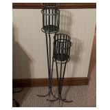 Tall Metal Pillar Candleholders