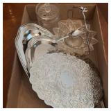 Glass, Silver Tone, and Silver Plate Servingware