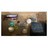Box Lot: Golf Balls, Harmonica, Gyroscope, Strings