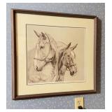 Merry Cibula Horse Print, 23ï¿½x24ï¿½, Signed