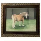 Framed Horse Portrait Print, 12x16 Inches