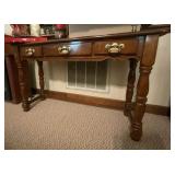 Wood Table with Drawers, 44x13x28