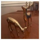 Solid Brass Deer Figurines