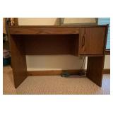 Wooden Desk with Cabinet, 41x15x27 Inches