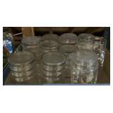Glasses: 8 Clear, 2 Floral Pattern