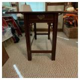Broyhill Drop-Leaf Side Table With Drawer