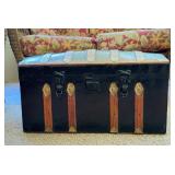 Wood and Metal Steamer Trunk Chest 26x13x13