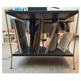 Metal Record Holder Rack, 22x18x19 Inches