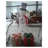 Pre-Lit Snowman & Presents