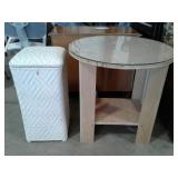 Side Table & Hamper
