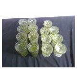 Green Vintage Drinking Glasses