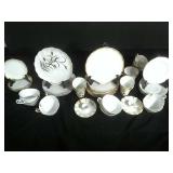 White and Gold China Set