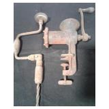 Vintage Meat Grinder & Drill