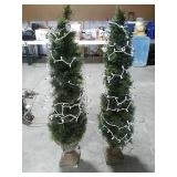 Artificial Christmas Trees with Decorative Bases