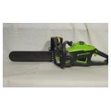 Greenworks Electric Chainsaw, Charger & Chains