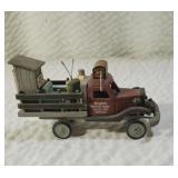 Vintage Handmade Wood Delivery Truck Miniature