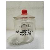 Vintage Tom's Toasted Peanuts Jar