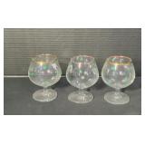 Vintage Irish Shamrock Brandy Snifters