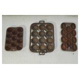 Vintage Cast Iron Cornbread/Muffin 'Gem' Pans