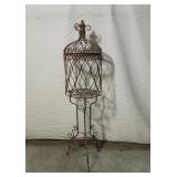 Vintage Wrought Iron Garden Urn