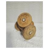 Two Vintage Wood Spools