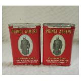 Two Vintage Prince Albert Crimp Cut Tins