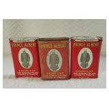 Three Vintage Prince Albert Crimp Cut Tin