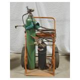 Acetylene Torch, Oxygen Tank & Cart