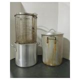 Aluminum Stock Pots with Strainer Basket