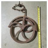 Vintage Cast Iron Well Pulley Wheel