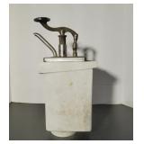 Vintage HALL Porcelain Syrup Dispenser