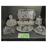 Mixed Vintage Pressed Glass