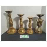 Four Decorative Candle Holders